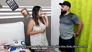 i blindfolded my horny housemate spanked her ass fucked till cum