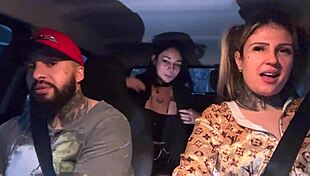A Ride-Share Driver Gifts Fresh 18-Year-Old Passenger Breast Sucking Until Car Seat Cumshot