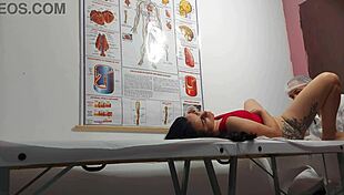 doctor shoves finger in patient's ass then fucks her raw