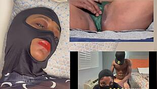 what makes this ebony babe squirt wildly with eyes rolling in orgasm?