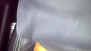 Sneaky redhead gf in lingerie chokes on neighbor's bbc in car for boyfriend