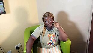 how bad do you want african bbw melanie joy fingering fat tits and pussy in casting?