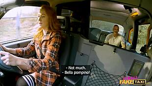 WOW, Cherry Candle's REDHEAD PUSSY Craves MUSCULAR BIG COCK TAXI RIDE!