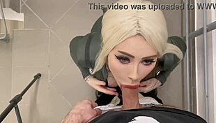 stranger's mouth stuffed hard in public elevator with housemate