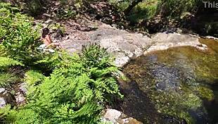 hairy milf caught flashing pussy outdoors gets rough public hunt