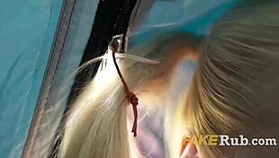 ever stumble on pigtails babe stuck tight in forest ready for wild pussy pounding