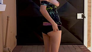 petite brunette slut smokes skinny outdoor tease