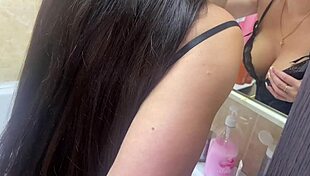 You won't believe spying on stepsis big tits shower dildo play 👀🚿