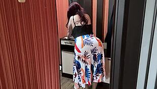 stepson couldn't resist stepmom's huge curves so he groped her everywhere then fucked her deep