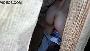 stepsister caught hairy pussy masturbating in barn as i spy hungrily