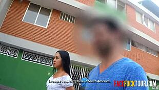 Sexy Latina Skank Deepthroats Random Stranger's Monster Cock