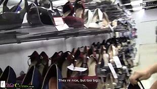 Horny Czech Teen Masturbates in Public Mall