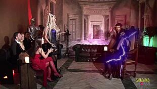 whoa these horny milfs look insane getting fucked hard in wild group foursome