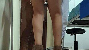 Horny Mexican medico Nataly gets fucked doggystyle on hidden cam