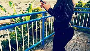 Amateur Big Ass Cowgirl Rides Cock for Cash Outdoors