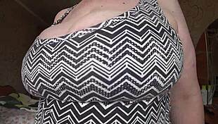 Big gorgeous tits sway hypnotically in close-up tease