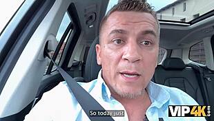 Debtor tempts backyard fuck in leather lingerie outdoors