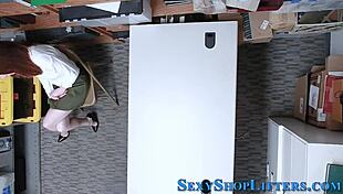 oh man that teen redhead shoplifter got caught cumshot hard