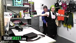 Cute alt girl roughed fucked POV for shop stealing