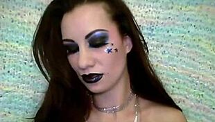 Simone's Shiny Black Lipstick Fetish Obsession