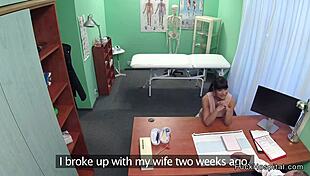 Tanned brunette babe fucking doctor? You spying too?