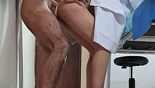 Horny Mexican medico Nataly gets fucked doggystyle on hidden cam