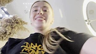 curvy redhead's first anal toy vibe and pussy fingering bliss