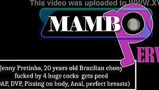 jenny pretinha's perfect tits bounce in 4 cock brazilian ebony dap anal p3ed! 🔥🍈🍆