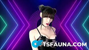 ever caught a shemale stroking huge cock on live cam???