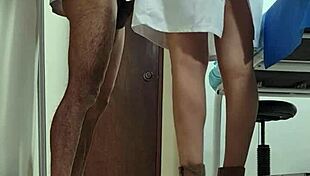 Horny Mexican medico Nataly gets fucked doggystyle on hidden cam