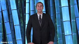 Sexy brunette weather girl strips nude outdoors public teasing undressing clothes ripped naked reveal