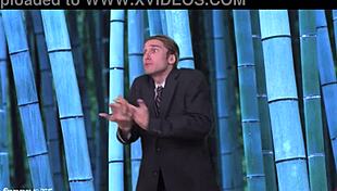 Sexy brunette weather girl strips nude outdoors public teasing undressing clothes ripped naked reveal