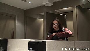 college babe fingers pussy in public restaurant toilet voyeur caught masturbating