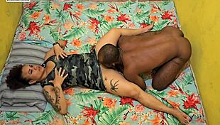 Thick brunette moans on big cock during anal pound