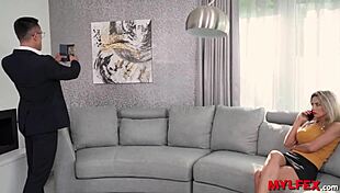 european milf pays back husbands money laundering with rough anal