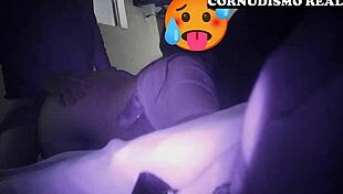 Husband watches wife bent over doggystyle by his friend on hidden cam