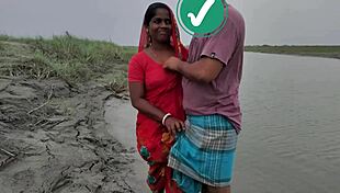 bangladeshi bowdi bends over for boyfriend's thrusts outdoors