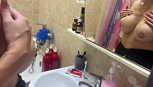 You won't believe spying on stepsis big tits shower dildo play 👀🚿