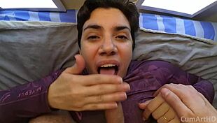 wasted quickie handjob cfnm pov ends in bed cumshot