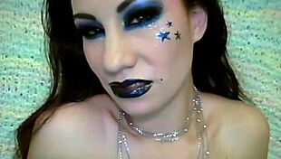 Simone's Shiny Black Lipstick Fetish Obsession