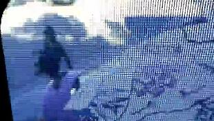 Man, hot brunette Raven Lane fingers wet twat on couch