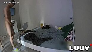 Luuv emily and damon flash tits and fuck bareback in homemade bedroom video