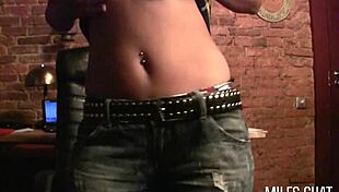 Big-titty milf sonya peels off jeans to tease her huge tits and ass