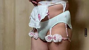 that cute asian maid outfit hides such teasing panties 🔥👙