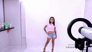 WOW, rising Asian teen muse swallows cum at her modeling fuck audition!