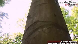 german housewife meets stranger for real outdoor sex date in forest