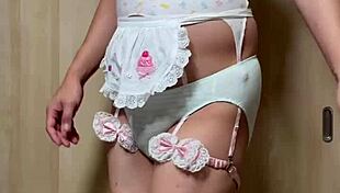 that cute asian maid outfit hides such teasing panties 🔥👙