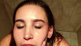 Ready for this stupid whore's facefuck after piss facial slaps?