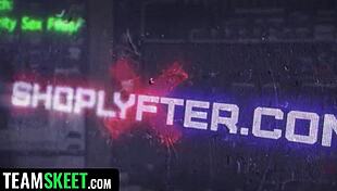 Cute alt girl roughed fucked POV for shop stealing