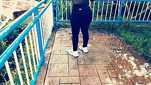 Amateur Big Ass Cowgirl Rides Cock for Cash Outdoors